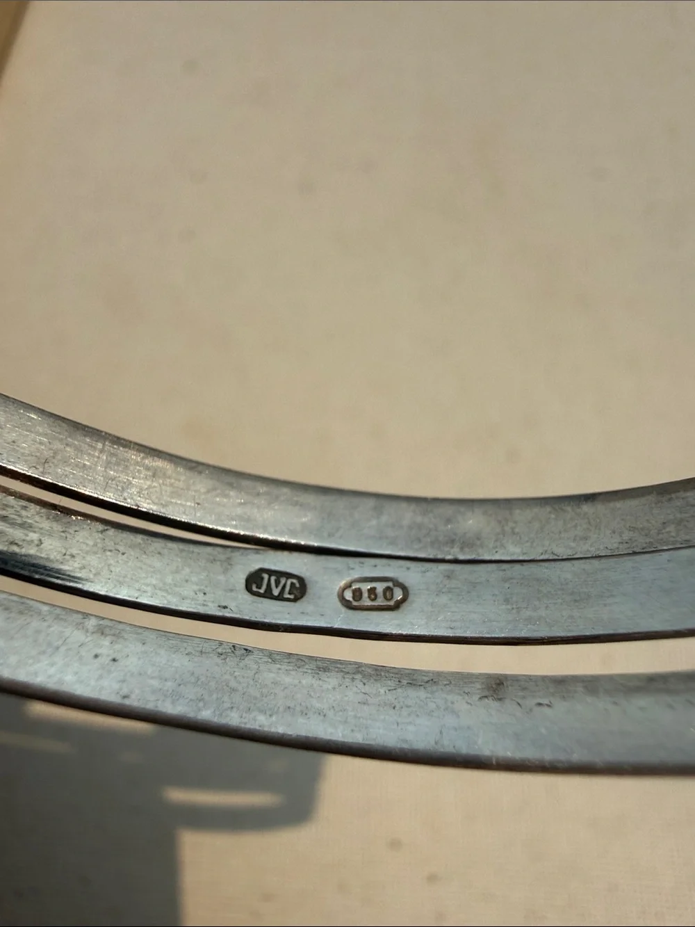 Sterling Silver 950 JVC Multi-Strip Cuff Bracelet